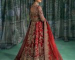 Red Bridal Dress Pakistani Angrakha Lehenga Wedding Outfit