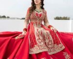 Pakistani Bridal Dress Red Farshi Lehenga Style Wedding Outfit