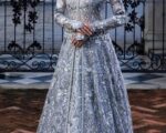 Pakistani Wedding Dress In Silver Lehenga Outfit Style