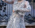 Pakistani Wedding Dress In Silver Lehenga Outfit Style