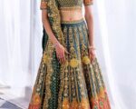 INDIAN MULTI SHADED GOLD LEHNGA