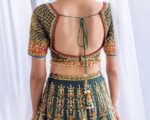 indian brial golden lehenga