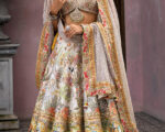 INDIAN PASTLE IVORY LEHNGA CHOLI