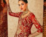 Red And Antique Gold Combination Lehenga Pakistani Bridal Outfit