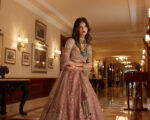 Deep Blush Net Lehenga