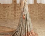 French Style Embellished Ivory Lehenga Pakistani Bridal Outfit