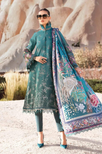 Grayish Blue Pakistani Kameez Salwar Outfit