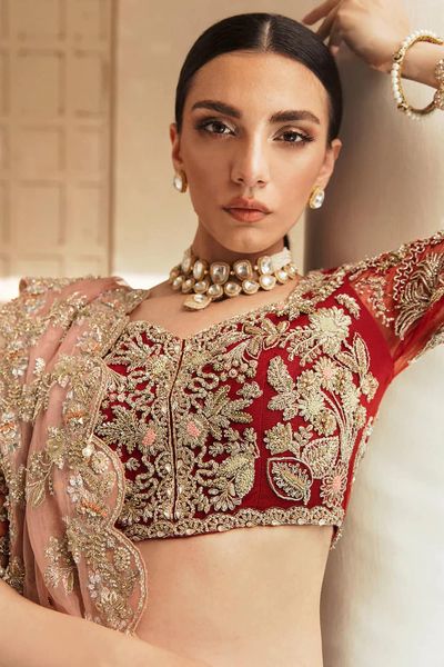 Pakistani Bridal Dress Pink Lehenga Choli Outfit For Wedding