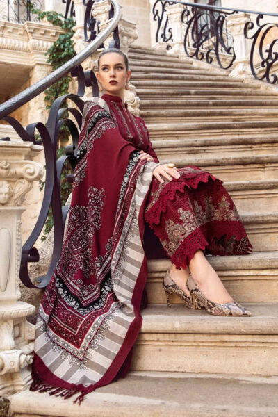 Maroon Premium Kameez Salwar Party Dress - Image 4