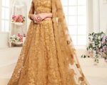 Indian Bridal Dress Mustard Net Lehenga Choli Wedding Outfit