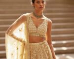 Indian Bridal Celestial Gold Lehenga