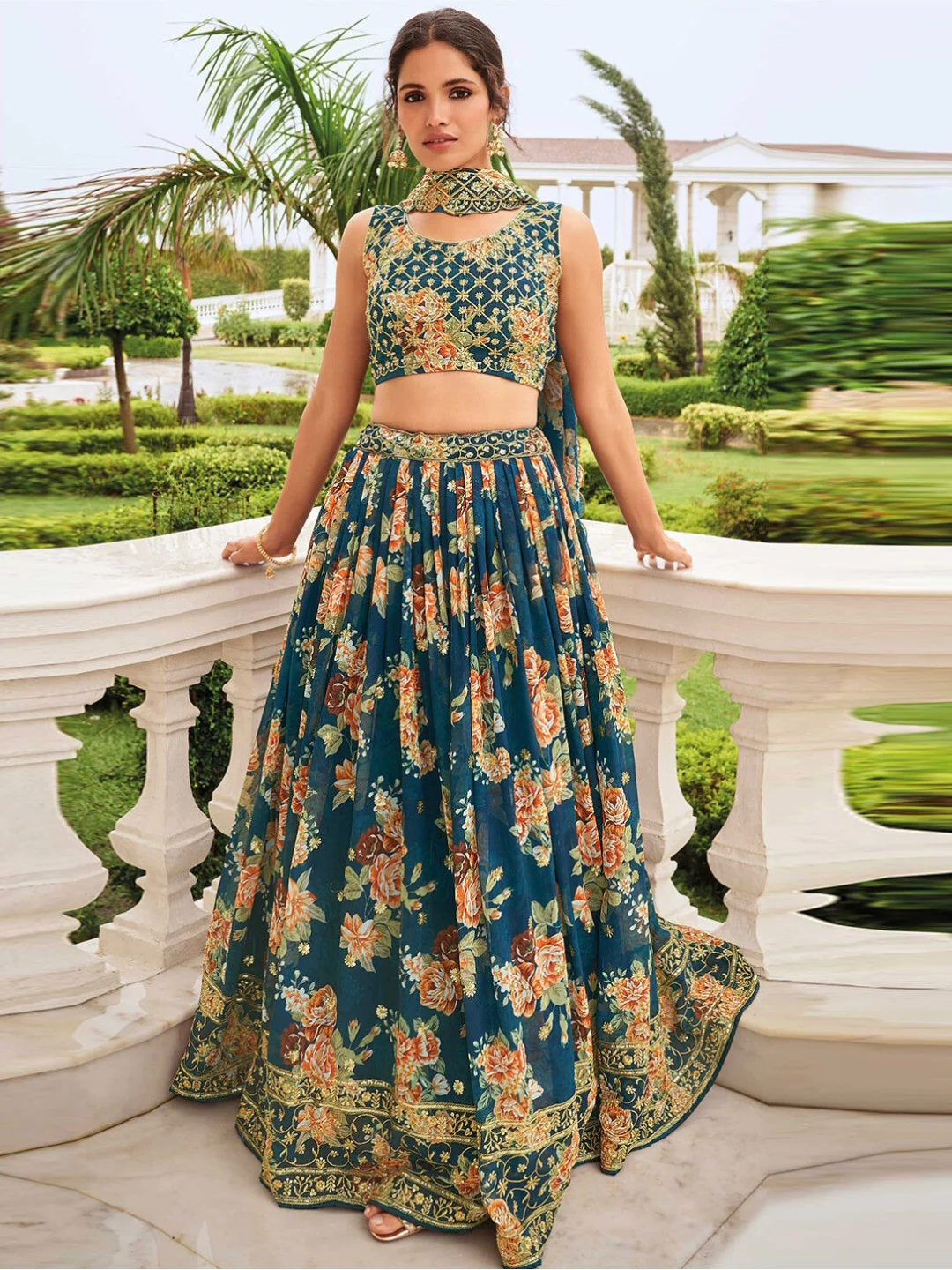 GEORGETTE Weaving LEHENGA CHOLI