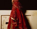 Pakistani Embroidered Bridal Dress In Pishwas And Lehenga Style