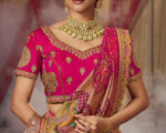 Indian Bridal Multicolor Banarasi Silk Lehenga