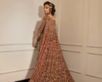 Pakistani Bridal Red Net Lehenga Gown Wedding Outfit