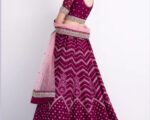 Indian Bridal Wine Georgette Lehenga Choli