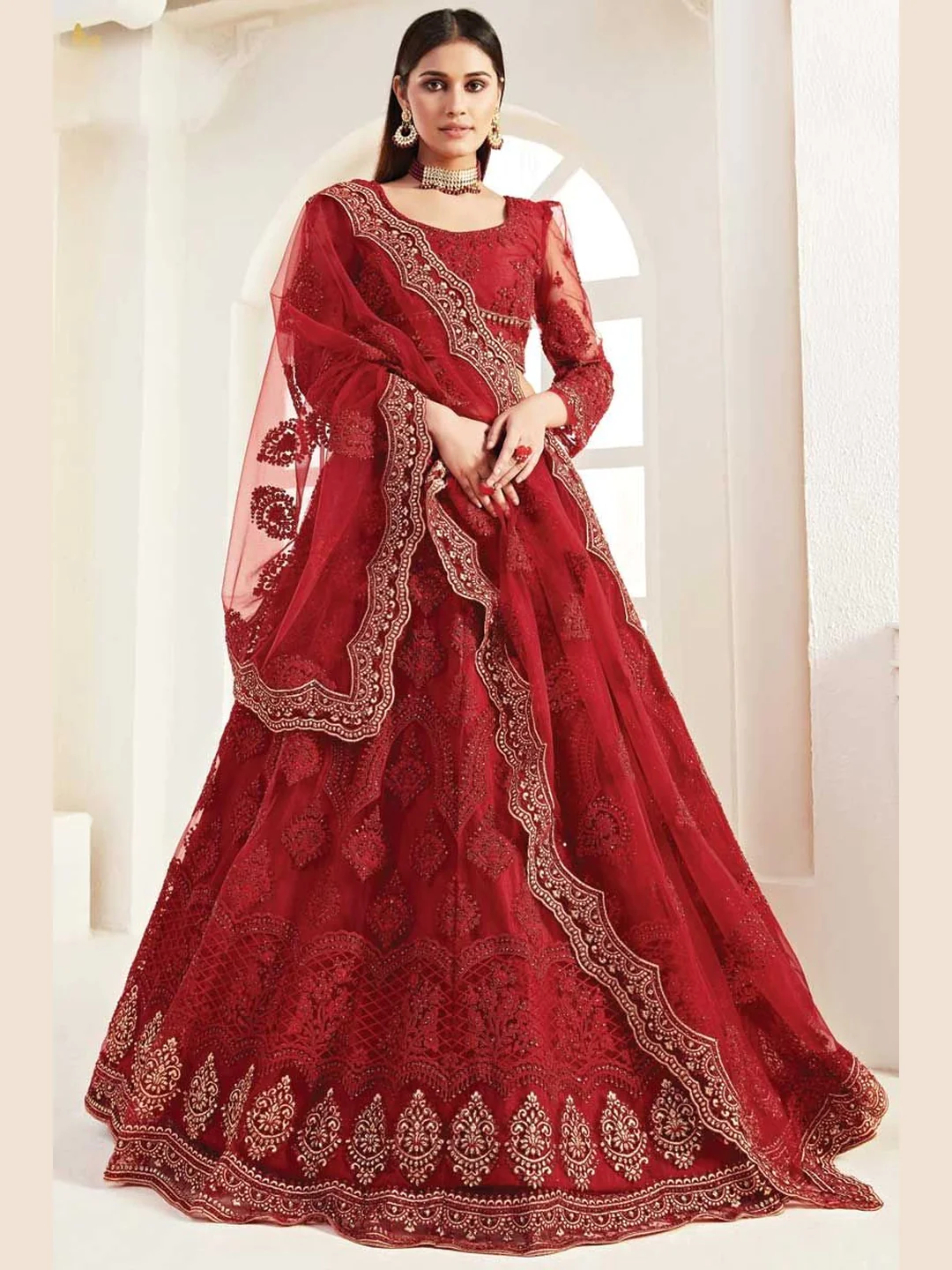 Weaving ON NET and SILK LEHENGA CHOLI