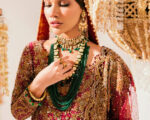 Pakistani Embroidered Bridal Dress Farshi Lehenga Gown Style