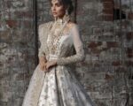 Antique White Long Tail Style Lehenga Pakistani Bridal Dress