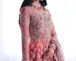 Pakistani Embellished Lehenga Gown And Dupatta Bridal Dress