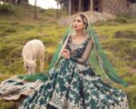 Pakistani Bridal Dress Emerald Green Gharara