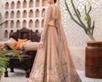 Pakistani Bridal Dress Silk Lehenga Net Choli Wedding Outfit