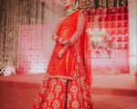 Pakistani Bridal Dress Chiffon Lehenga Choli Wedding Outfit