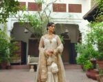 Pakistani Embroidered white sharara Short Shirt Style Bridal Dress