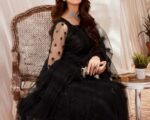 Black Embroidered Pakistani Wedding Bridal Saree Dress