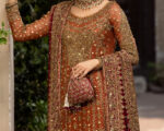 Pakistani Bridal Dress Chiffon Kameez Lehenga Wedding Outfit