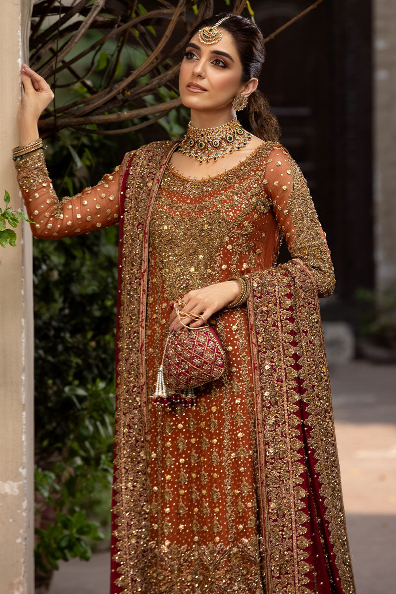 Pakistani Bridal Dress Chiffon Kameez Lehenga Wedding Outfit