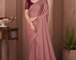 Embroidery Satin Georgette Saree