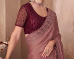 GEORGETTE EMBROIDERY INDIAN SAREE