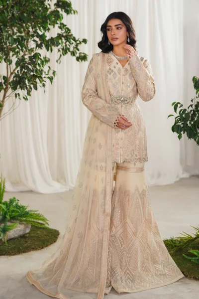 Skin Pakistani Party Wear Sharara Kameez - Image 3