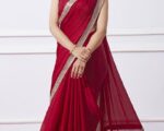 Indian Bridal Red Swarovski Classic Saree