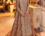 Pakistani Bridal Dress Gold Trail Lehenga