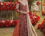 Pakistani Bridal Maroon Gold Lehenga Kameez Wedding Dress