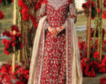 Pakistani Bridal Maroon Gold Lehenga Kameez Wedding Dress