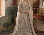 Champagne And Mint Farshi Lehenga Pakistani Bridal Outfit