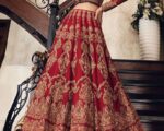 Heavily Embellished Red Lehnga Choli Bridal Outfit