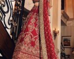 Heavily Embellished Red Lehnga Choli Bridal Outfit