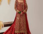 Red Embroidered Lehenga Kameez Style Pakistani Bridal Outfit