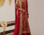 Pakistani Bridal Outfit Red Lehenga Kameez Style For Wedding