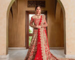 Pakistani Bridal Dress Classical Embellished Long Trail Lehenga