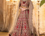 Pakistani Bridal Dress Red Lehnga Choli With Dupatta