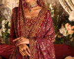 Pakistani Bridal Dress Long Pishwas Lehenga Wedding Outfit