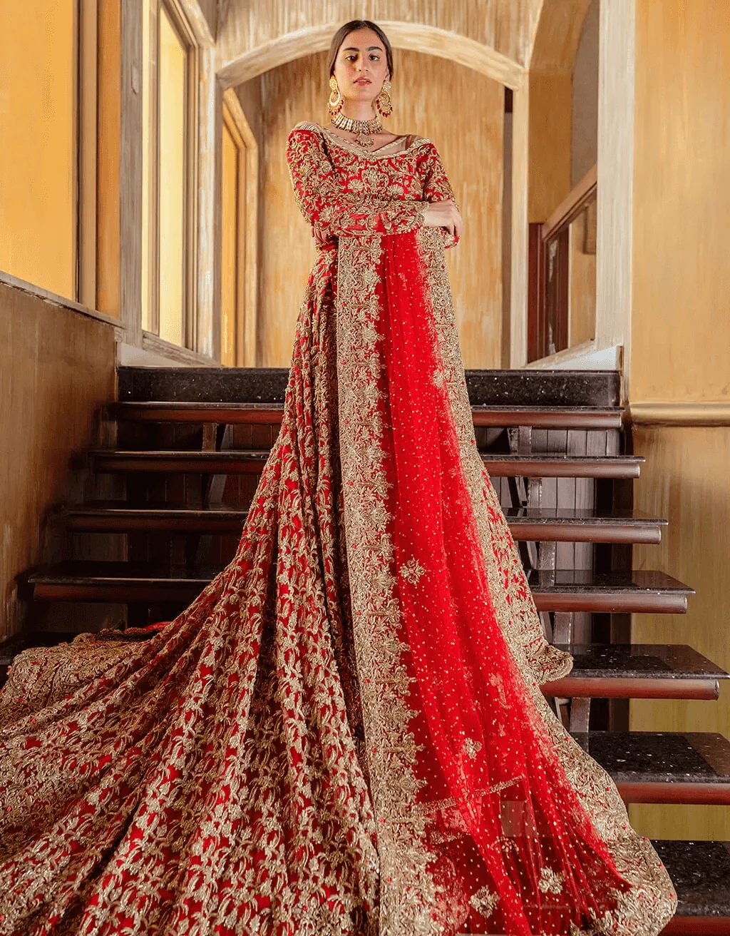 Long tail pakistani wedding dresses hotsell