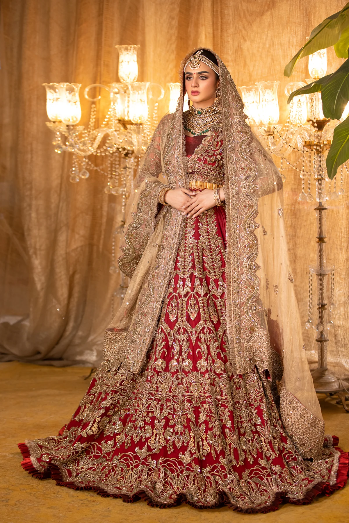 Pakistani Bridal Dress Red Lehenga Choli With Dupatta Nameera Bridal