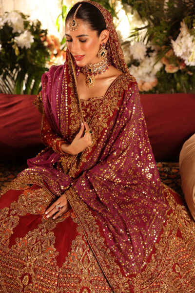 Pakistani Bridal Dress Long Pishwas Lehenga Wedding Outfit