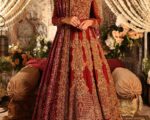 Pakistani Bridal Dress Long Pishwas Lehenga Wedding Outfit